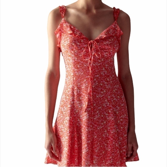 Zara Floral Print Dress Small - Picture 1 of 9